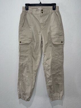 Garage Woman’s Light Beige Cargo Jogger Pants